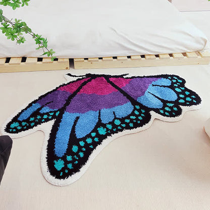 Tapis rustique antidérapant avec papillon volant