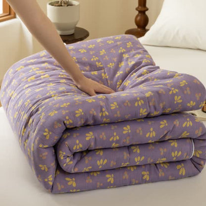Couette double épaisseur en gaze jacquard à motif floral
