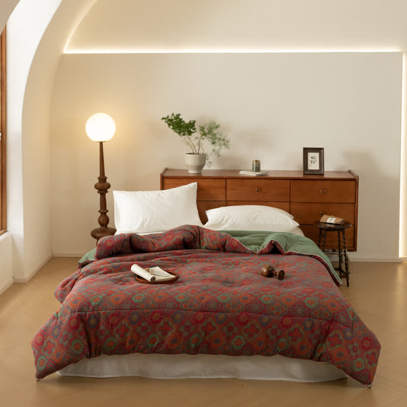 Couette douce en gaze de coton jacquard vintage