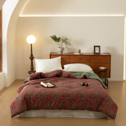 Couette douce en gaze de coton jacquard vintage