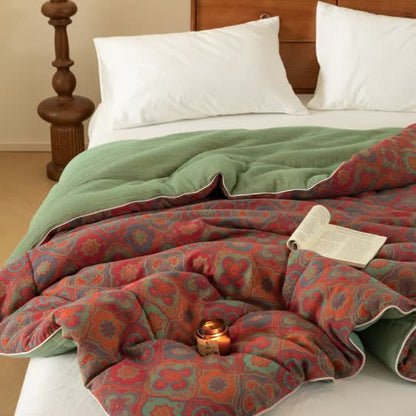 Couette douce en gaze de coton jacquard vintage