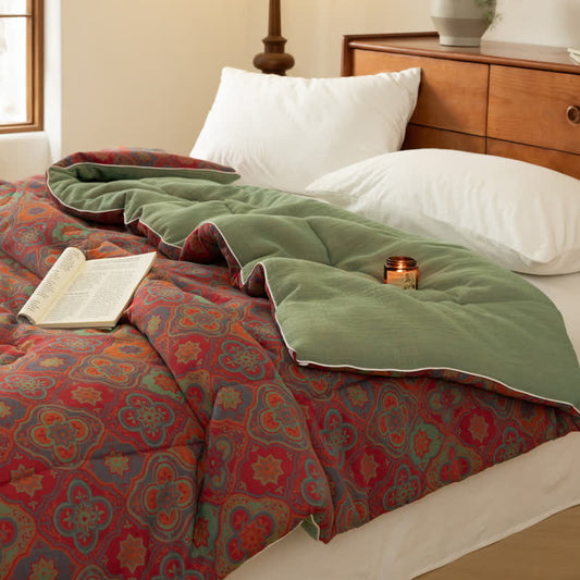 Couette douce en gaze de coton jacquard vintage