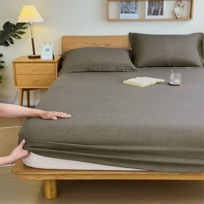 Drap-housse en gaze de coton uni