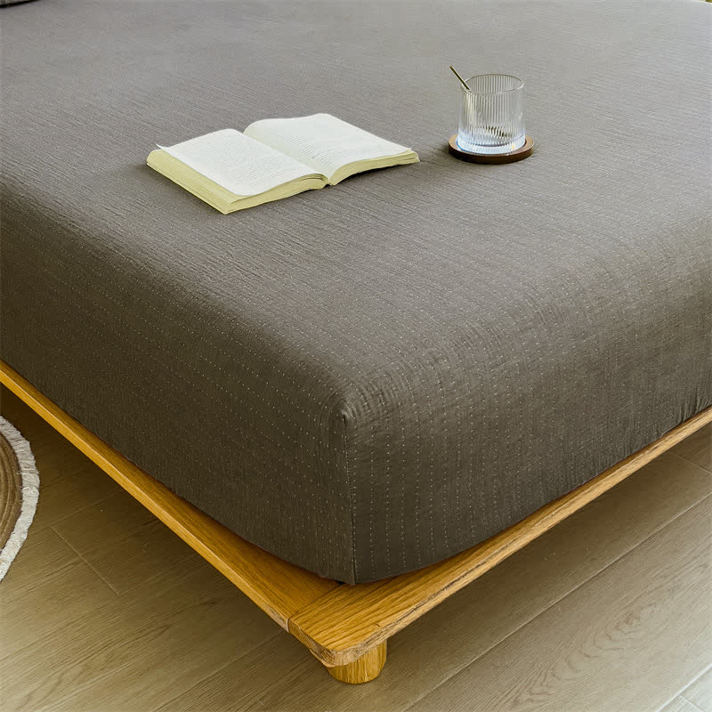 Drap-housse en gaze de coton uni