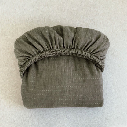 Drap-housse en gaze de coton uni