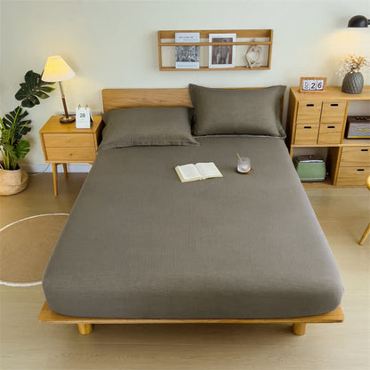 Drap-housse en gaze de coton uni