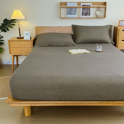 Drap-housse en gaze de coton uni
