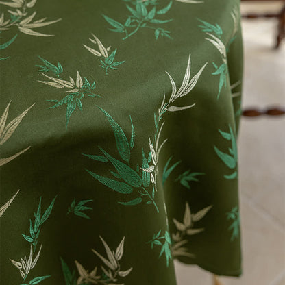 Nappe rustique et élégante avec pompon en bambou