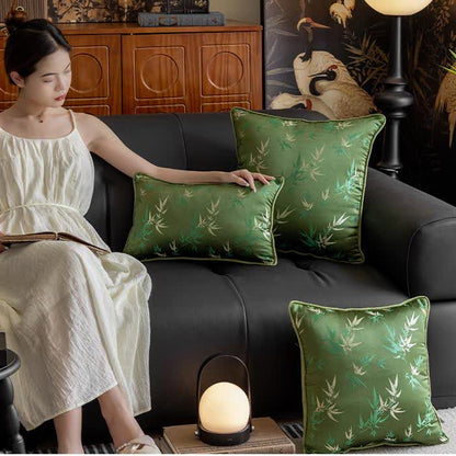Housse de coussin en bambou de style pastoral élégant