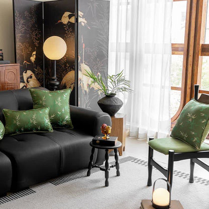 Housse de coussin en bambou de style pastoral élégant