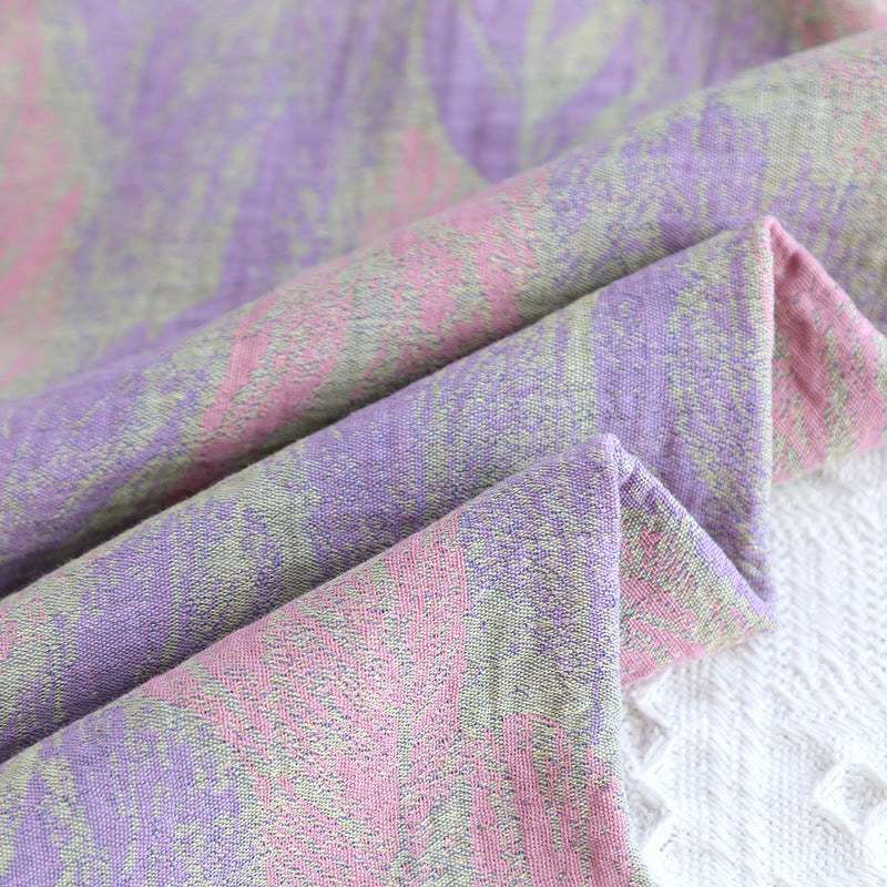 Ensemble pyjama en jacquard pur coton avec plumes