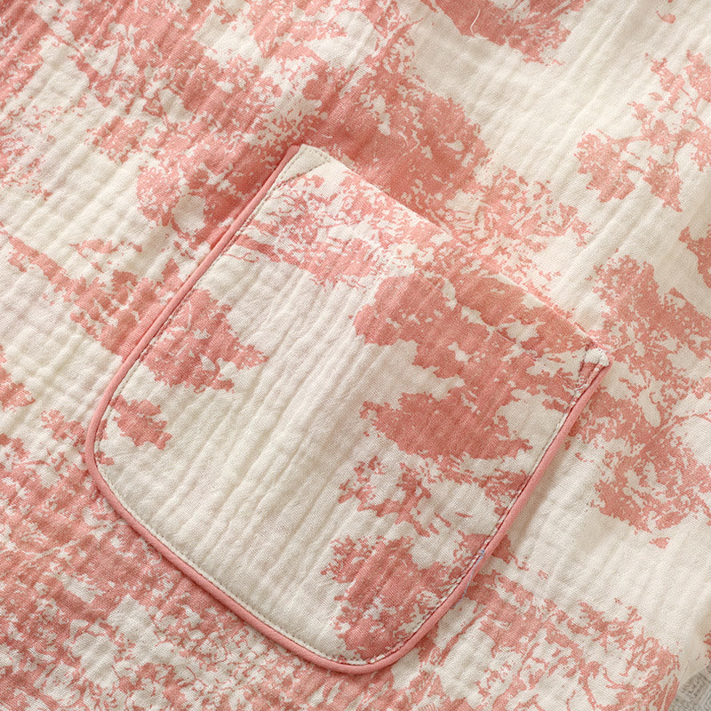 Ensemble pyjama kimono en gaze de coton rafraîchissant