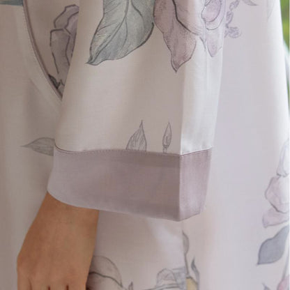 Élégante chemise de nuit en lyocell à motif floral