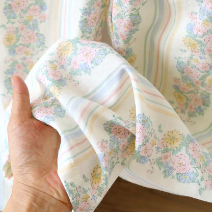 Ensemble pyjama en gaze de coton à motif floral