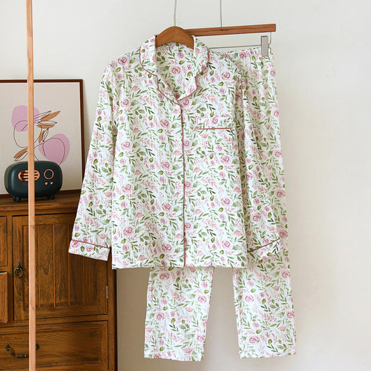 Refresh – Ensemble pyjama en gaze de coton rose
