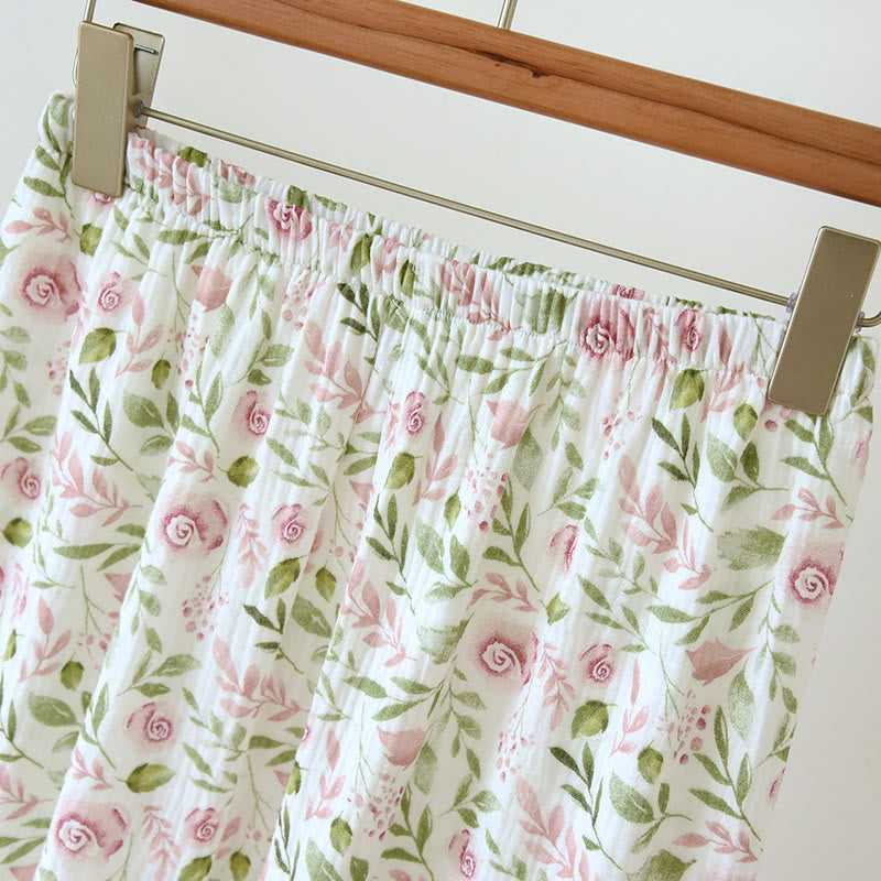 Refresh – Ensemble pyjama en gaze de coton rose