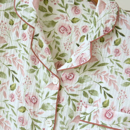 Refresh – Ensemble pyjama en gaze de coton rose