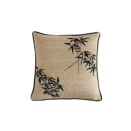 Housse de coussin décorative luxueuse en bambou de style pastoral