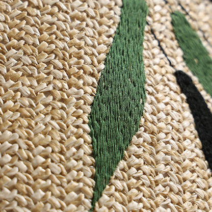 Housse de coussin décorative luxueuse en bambou de style pastoral