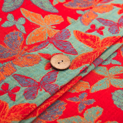 Parure de lit élégante en gaze de coton motif papillon (4 pièces)