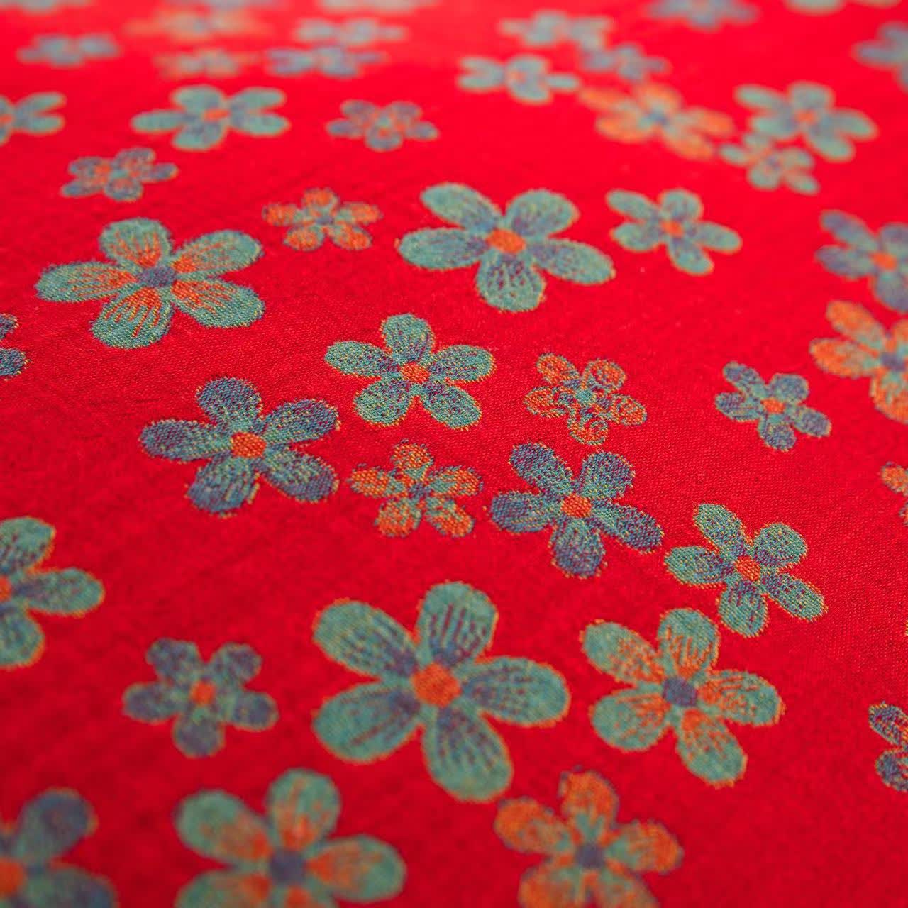 Parure de lit en gaze de coton avec boutons fleuris (4 pièces)