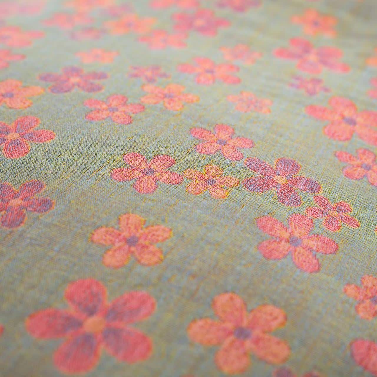 Parure de lit en gaze de coton avec boutons fleuris (4 pièces)