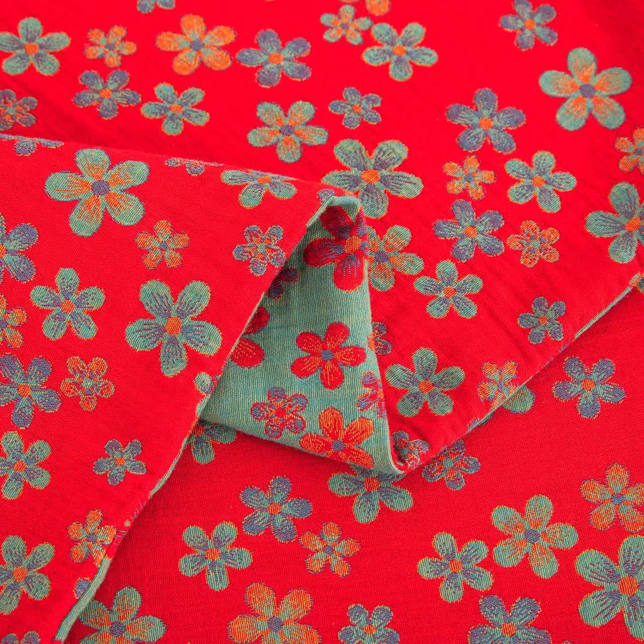 Parure de lit en gaze de coton avec boutons fleuris (4 pièces)