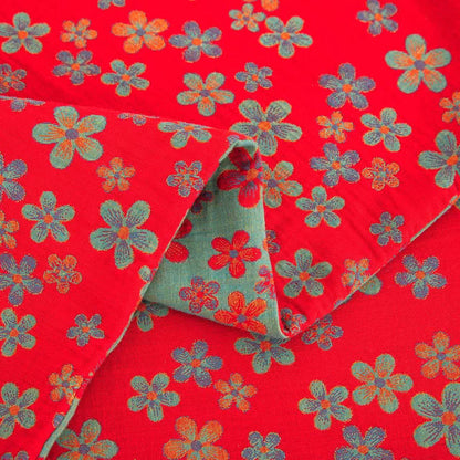 Parure de lit en gaze de coton avec boutons fleuris (4 pièces)
