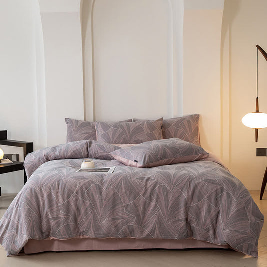 Parure de lit vintage en gaze de coton jacquard (4 pièces)