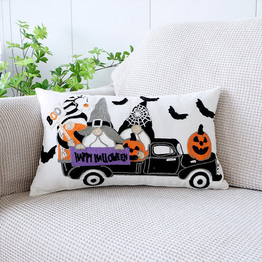 Taie d'oreiller décorative brodée pour les fêtes d'Halloween