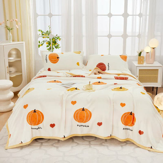 Couverture citrouille d'Halloween en flanelle