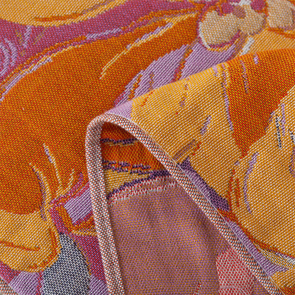 Serviette douce et absorbante en gaze de coton à motif floral