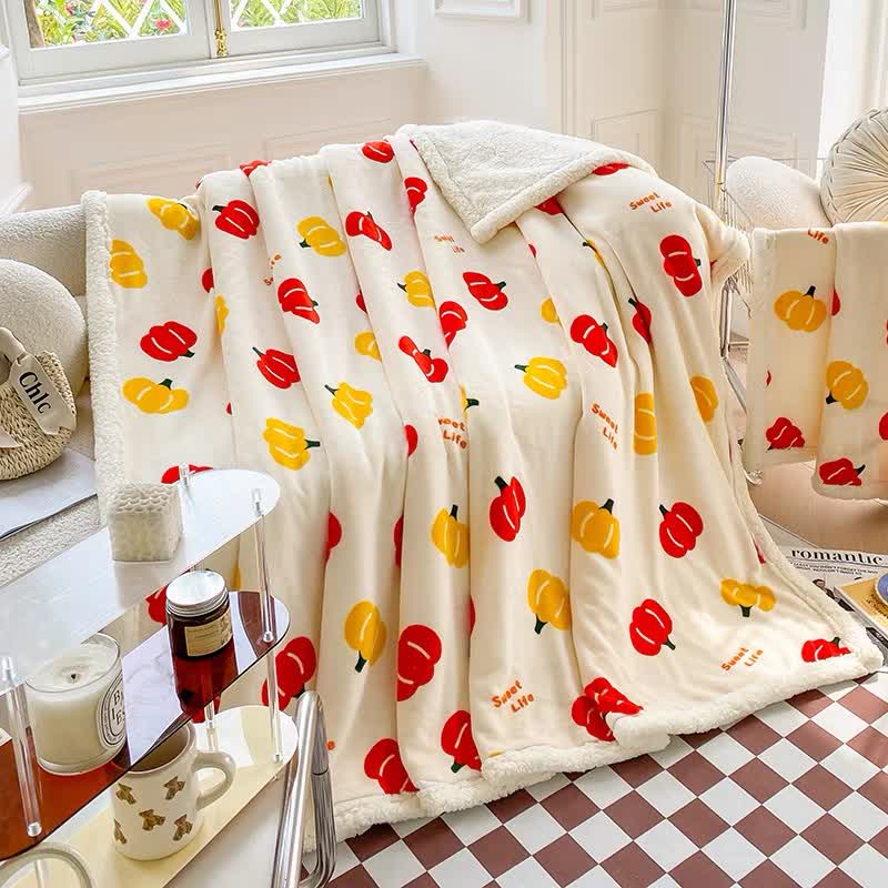 Housse de couette polaire motif citrouille d'Halloween