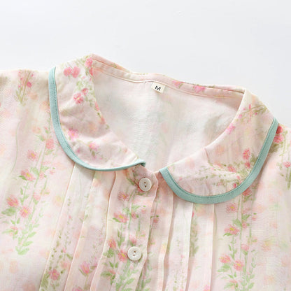 Ensemble de vêtements de nuit rembourrés en fibre de bambou à motif floral
