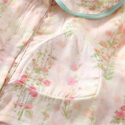 Ensemble de vêtements de nuit rembourrés en fibre de bambou à motif floral