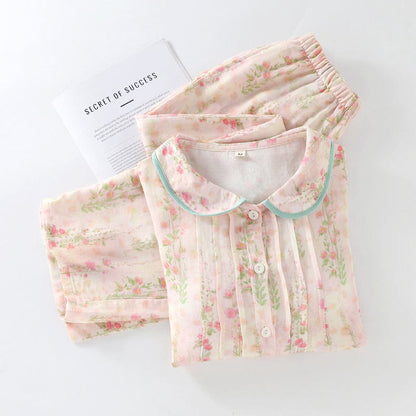 Ensemble de vêtements de nuit rembourrés en fibre de bambou à motif floral
