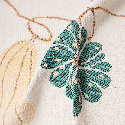 Housse de canapé en chenille rustique et antidérapante avec motif citrouille
