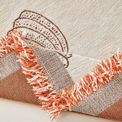 Housse de canapé réversible en chenille « Citrouille »