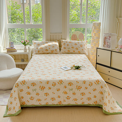 Parure de lit en velours chaud Refresh Flower (4 pièces)