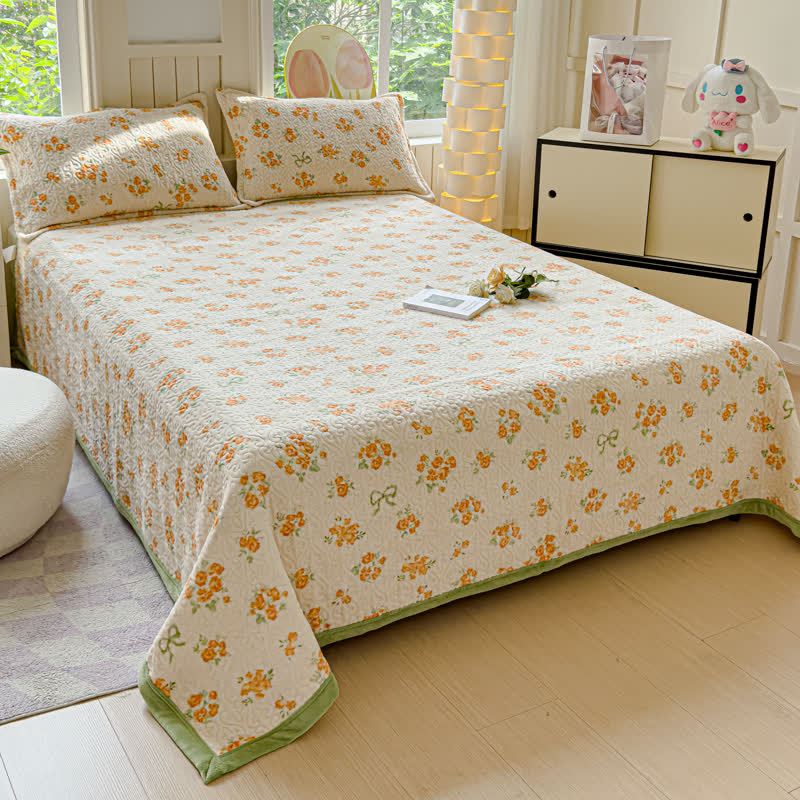 Parure de lit en velours chaud Refresh Flower (4 pièces)