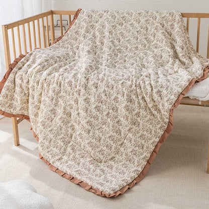 Couverture bébé en coton douillette de style pastoral