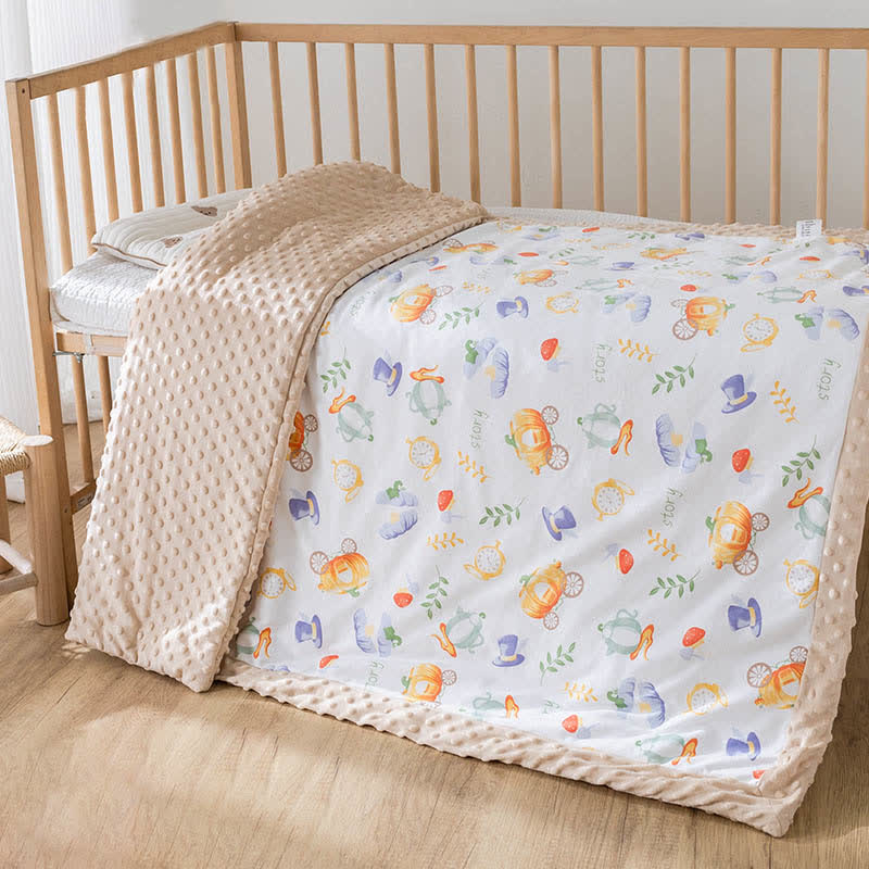 Couverture douce pour bébé avec carrosse citrouille d'Halloween