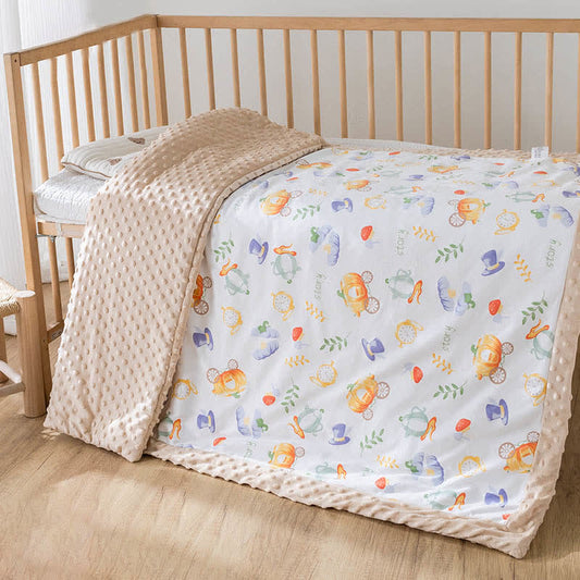 Couverture douce pour bébé avec carrosse citrouille d'Halloween