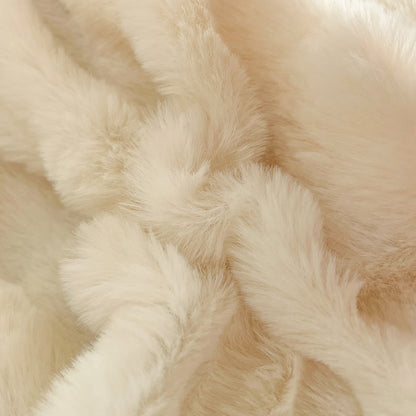 Parure de lit avec housse de couette en polaire moelleuse (4 pièces)