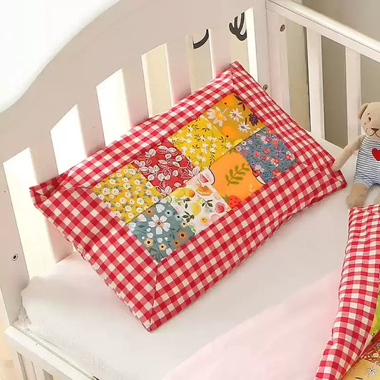 Taies d'oreiller en pur coton à motif floral à carreaux (2 pièces)