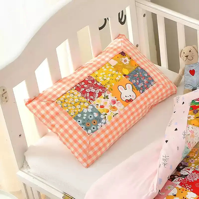 Taies d'oreiller en pur coton à motif floral à carreaux (2 pièces)