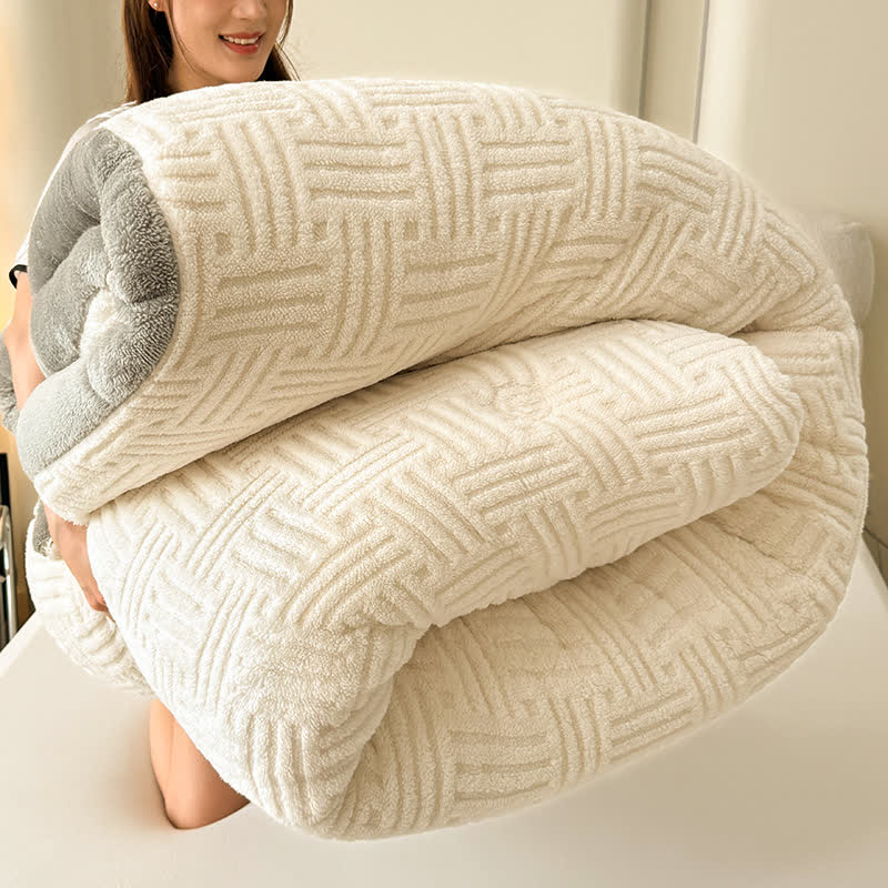 Couverture polaire moelleuse, épaisse et chaude, pour l'hiver.