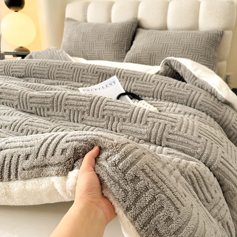 Couverture polaire moelleuse, épaisse et chaude, pour l'hiver.
