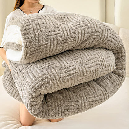 Couverture polaire moelleuse, épaisse et chaude, pour l'hiver.