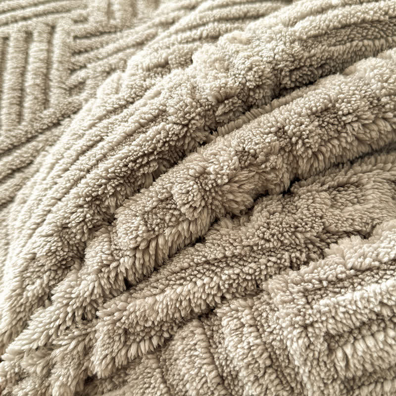 Couverture polaire moelleuse, épaisse et chaude, pour l'hiver.